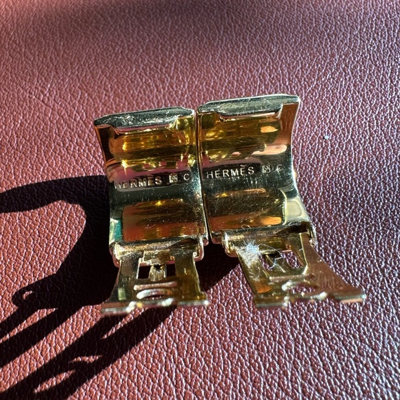 AUTHENTIC Hermès Vintage Ceramic Clip-on Earrings - Picture 5 of 7